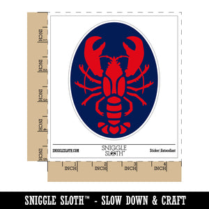 Maine Lobster Seafood Crustacean Waterproof Vinyl Phone Tablet Laptop Water Bottle Sticker Set - 5 Pack