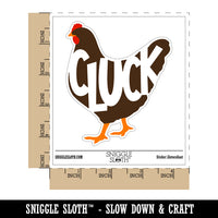 Chicken Hen Cluck Farm Animal Waterproof Vinyl Phone Tablet Laptop Water Bottle Sticker Set - 5 Pack