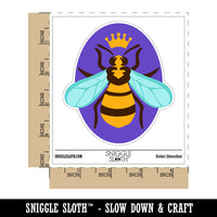 Queen Bee with Crown Honey Hive Waterproof Vinyl Phone Tablet Laptop Water Bottle Sticker Set - 5 Pack