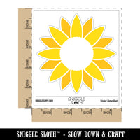 Summer Sunflower Monogram Center Waterproof Vinyl Phone Tablet Laptop Water Bottle Sticker Set - 5 Pack