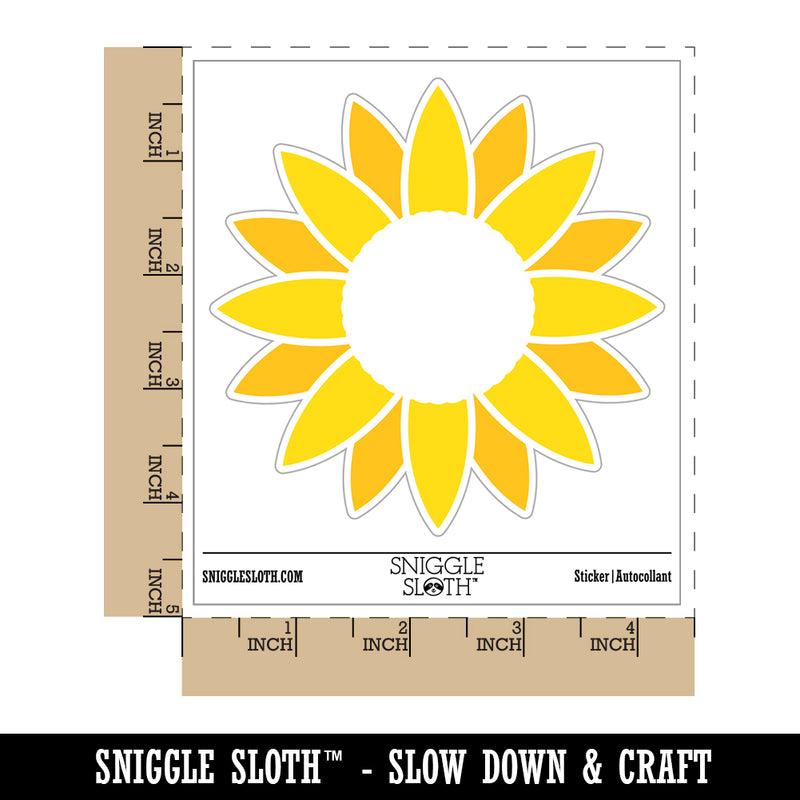 Summer Sunflower Monogram Center Waterproof Vinyl Phone Tablet Laptop Water Bottle Sticker Set - 5 Pack