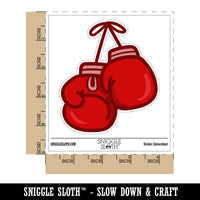 Boxing Gloves Hanging Waterproof Vinyl Phone Tablet Laptop Water Bottle Sticker Set - 5 Pack