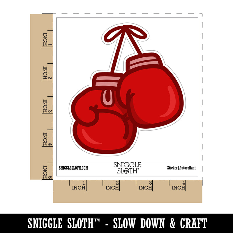 Boxing Gloves Hanging Waterproof Vinyl Phone Tablet Laptop Water Bottle Sticker Set - 5 Pack