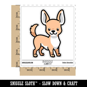 Chihuahua Standing Dog Waterproof Vinyl Phone Tablet Laptop Water Bottle Sticker Set - 5 Pack
