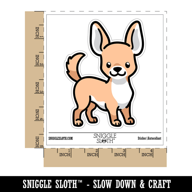 Chihuahua Standing Dog Waterproof Vinyl Phone Tablet Laptop Water Bottle Sticker Set - 5 Pack