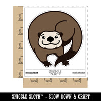 Mischievous River Otter Waterproof Vinyl Phone Tablet Laptop Water Bottle Sticker Set - 5 Pack