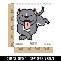 Pit Bull Happy Laying Down Dog Waterproof Vinyl Phone Tablet Laptop Water Bottle Sticker Set - 5 Pack