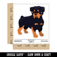 Rottweiler Rottie Standing Dog Waterproof Vinyl Phone Tablet Laptop Water Bottle Sticker Set - 5 Pack