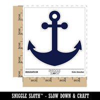 Ship Anchor Nautical Waterproof Vinyl Phone Tablet Laptop Water Bottle Sticker Set - 5 Pack