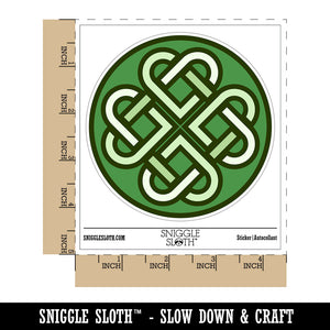 Celtic Shamrock Knot Outline Waterproof Vinyl Phone Tablet Laptop Water Bottle Sticker Set - 5 Pack