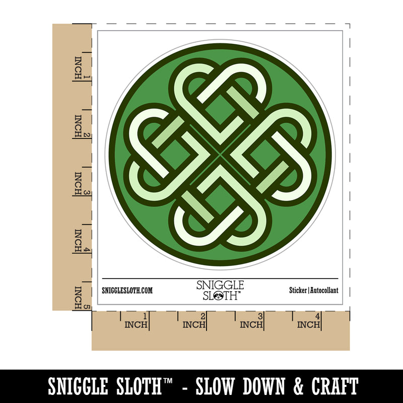 Celtic Shamrock Knot Outline Waterproof Vinyl Phone Tablet Laptop Water Bottle Sticker Set - 5 Pack