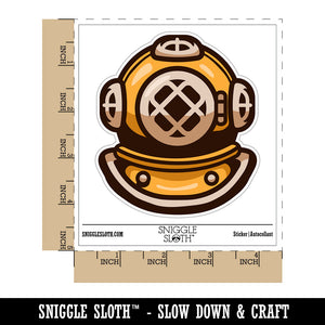Antique Vintage Deep Sea Diving Helmet Waterproof Vinyl Phone Tablet Laptop Water Bottle Sticker Set - 5 Pack