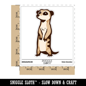 Curious Standing African Meerkat Waterproof Vinyl Phone Tablet Laptop Water Bottle Sticker Set - 5 Pack