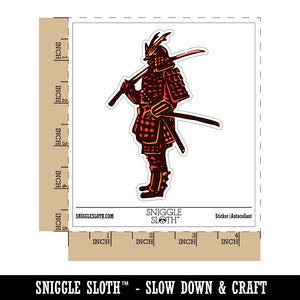 Samurai Bushido Ronin with Katana Waterproof Vinyl Phone Tablet Laptop Water Bottle Sticker Set - 5 Pack