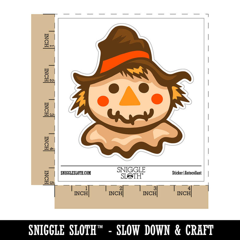 Scarecrow Head Fall Autumn Waterproof Vinyl Phone Tablet Laptop Water Bottle Sticker Set - 5 Pack