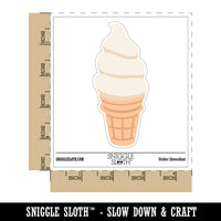 Soft Serve Ice Cream on a Cone Waterproof Vinyl Phone Tablet Laptop Water Bottle Sticker Set - 5 Pack