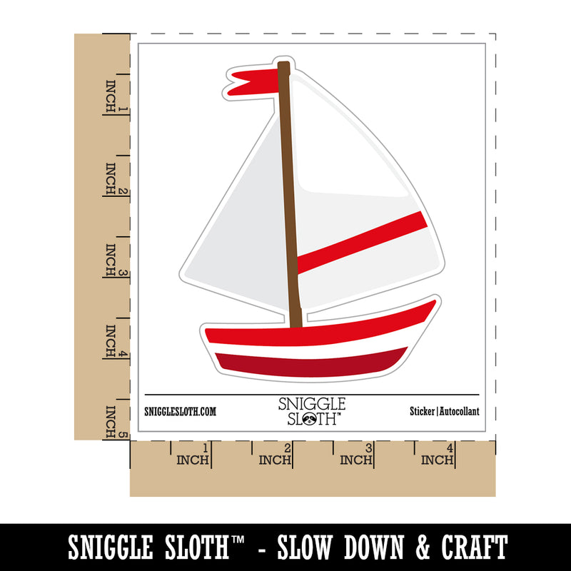 Summer Sailboat Sailing Waterproof Vinyl Phone Tablet Laptop Water Bottle Sticker Set - 5 Pack