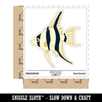 Freshwater Angelfish Fish Silhouette Waterproof Vinyl Phone Tablet Laptop Water Bottle Sticker Set - 5 Pack