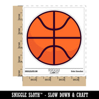 Basketball Sports Ball Waterproof Vinyl Phone Tablet Laptop Water Bottle Sticker Set - 5 Pack