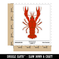 Crawdad Crayfish Mudbug Crustacean Waterproof Vinyl Phone Tablet Laptop Water Bottle Sticker Set - 5 Pack