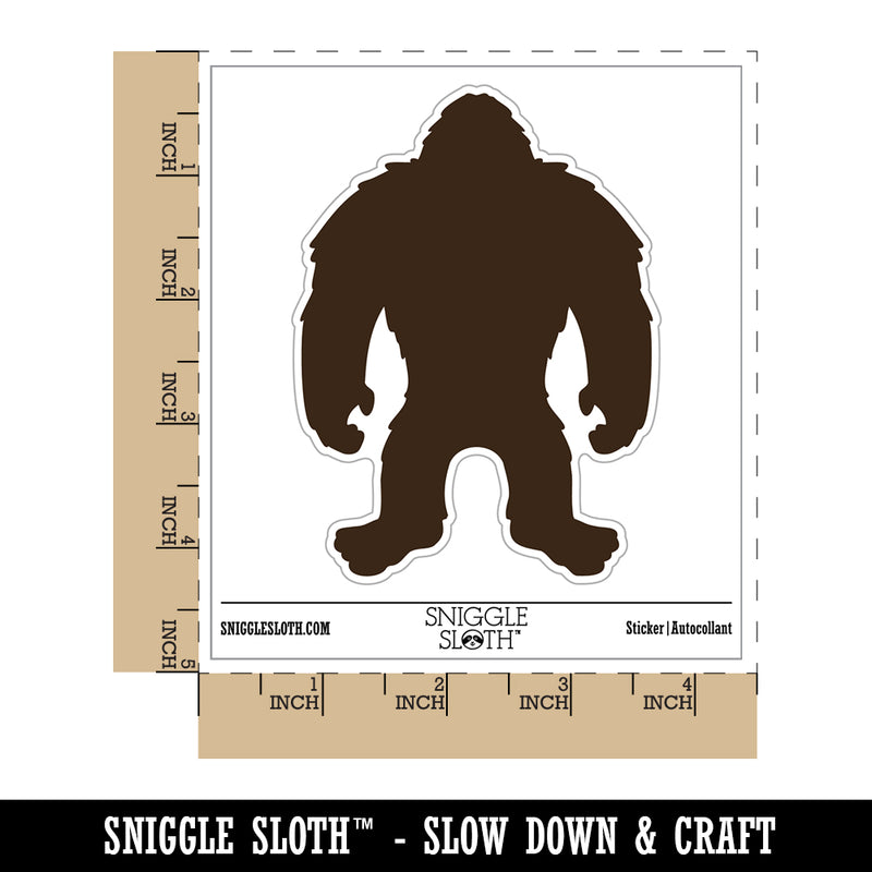 Hairy Bigfoot Sasquatch Standing Silhouette Waterproof Vinyl Phone Tablet Laptop Water Bottle Sticker Set - 5 Pack