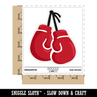 Pair of Boxing Gloves Hanging Waterproof Vinyl Phone Tablet Laptop Water Bottle Sticker Set - 5 Pack