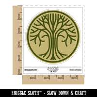 Geometric Lines Tree of Life Waterproof Vinyl Phone Tablet Laptop Water Bottle Sticker Set - 5 Pack