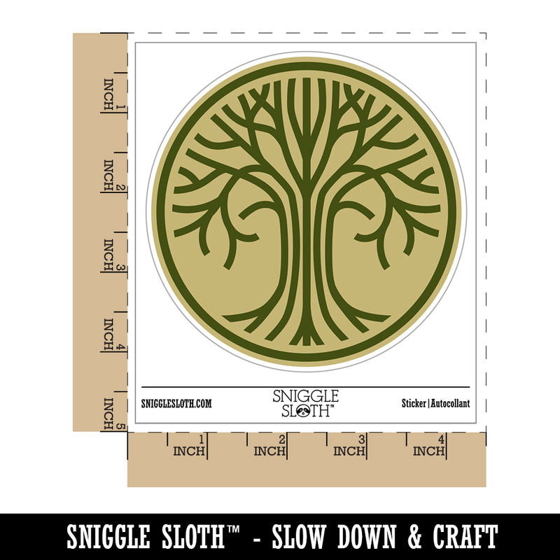 Geometric Lines Tree of Life Waterproof Vinyl Phone Tablet Laptop Water Bottle Sticker Set - 5 Pack