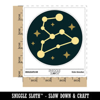 Leo Zodiac Star Constellations Waterproof Vinyl Phone Tablet Laptop Water Bottle Sticker Set - 5 Pack