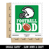Football Dad Helmet Waterproof Vinyl Phone Tablet Laptop Water Bottle Sticker Set - 5 Pack