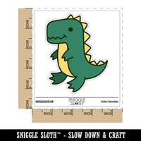 Sweet Kawaii Dinosaur Waterproof Vinyl Phone Tablet Laptop Water Bottle Sticker Set - 5 Pack