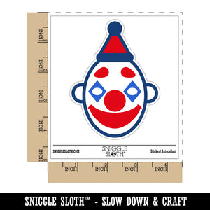 Classic Clown Head Circus Carnival Waterproof Vinyl Phone Tablet Laptop Water Bottle Sticker Set - 5 Pack