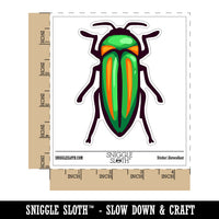 Jewel Beetle Insect Bug Waterproof Vinyl Phone Tablet Laptop Water Bottle Sticker Set - 5 Pack