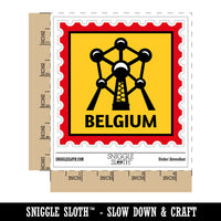 Belgium Travel The Atomium Brussels Waterproof Vinyl Phone Tablet Laptop Water Bottle Sticker Set - 5 Pack