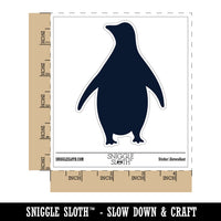 Chill Penguin Silhouette Waterproof Vinyl Phone Tablet Laptop Water Bottle Sticker Set - 5 Pack