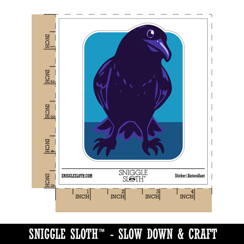 Curious Crow Raven Tilting Head Waterproof Vinyl Phone Tablet Laptop Water Bottle Sticker Set - 5 Pack