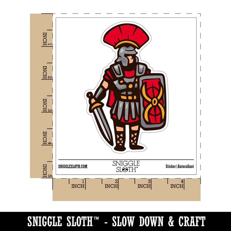 Roman Soldier Centurion Sword Shield Waterproof Vinyl Phone Tablet Laptop Water Bottle Sticker Set - 5 Pack