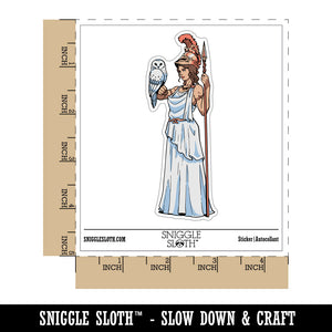 Athena Greek Goddess Minerva Wisdom War Waterproof Vinyl Phone Tablet Laptop Water Bottle Sticker Set - 5 Pack