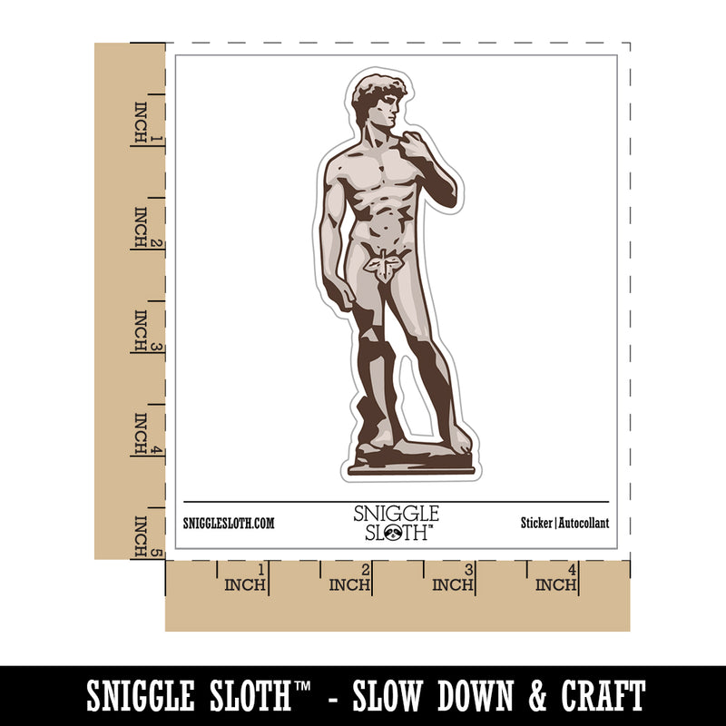 Statue of David by Michelangelo Art Waterproof Vinyl Phone Tablet Laptop Water Bottle Sticker Set - 5 Pack