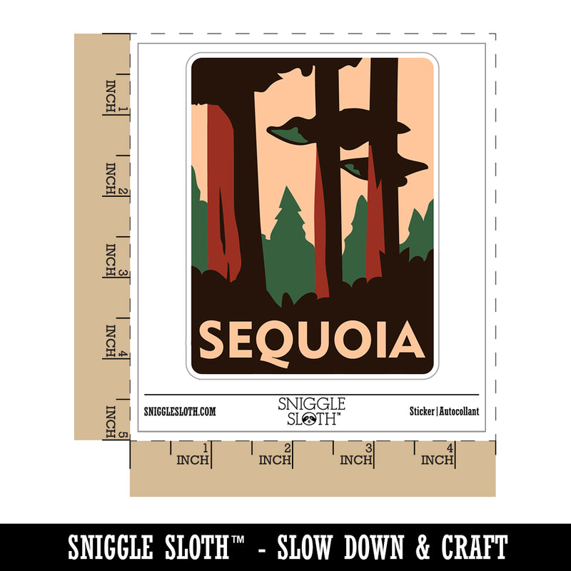 Destination Sequoia National Park Forest Waterproof Vinyl Phone Tablet Laptop Water Bottle Sticker Set - 5 Pack