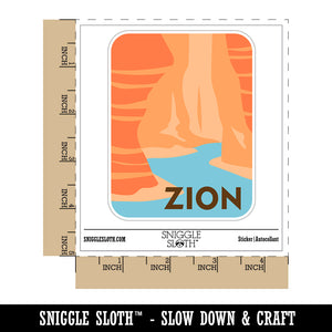 Destination Zion National Park Waterproof Vinyl Phone Tablet Laptop Water Bottle Sticker Set - 5 Pack