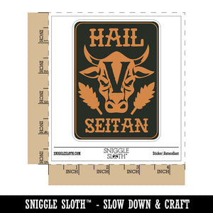 Hail Seitan Vegan Cow Head Waterproof Vinyl Phone Tablet Laptop Water Bottle Sticker Set - 5 Pack