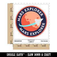 Mars Explorer Space Science Fiction Waterproof Vinyl Phone Tablet Laptop Water Bottle Sticker Set - 5 Pack