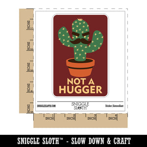 Not A Hugger Cactus Succulent Waterproof Vinyl Phone Tablet Laptop Water Bottle Sticker Set - 5 Pack