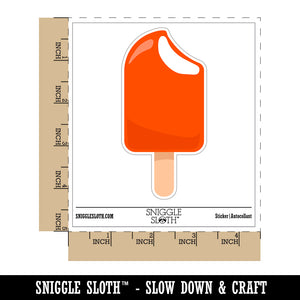 Orange Cream Popsicle Frozen Treat Waterproof Vinyl Phone Tablet Laptop Water Bottle Sticker Set - 5 Pack