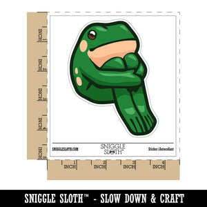 Patient Sitting Frog Waterproof Vinyl Phone Tablet Laptop Water Bottle Sticker Set - 5 Pack