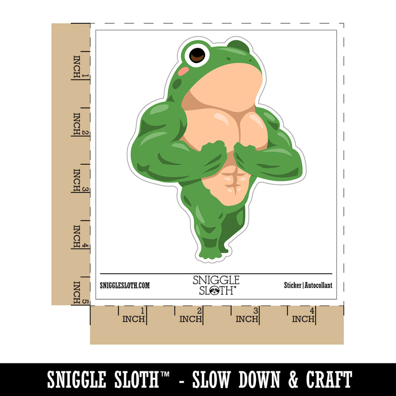 Pocket Frog Buff Muscles Funny Waterproof Vinyl Phone Tablet Laptop Water Bottle Sticker Set - 5 Pack