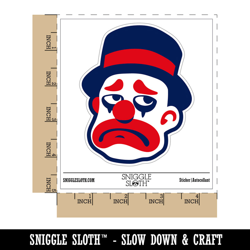 Sad Clown Top Hat Waterproof Vinyl Phone Tablet Laptop Water Bottle Sticker Set - 5 Pack