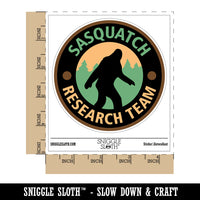 Sasquatch Research Team Bigfoot Cryptid Waterproof Vinyl Phone Tablet Laptop Water Bottle Sticker Set - 5 Pack