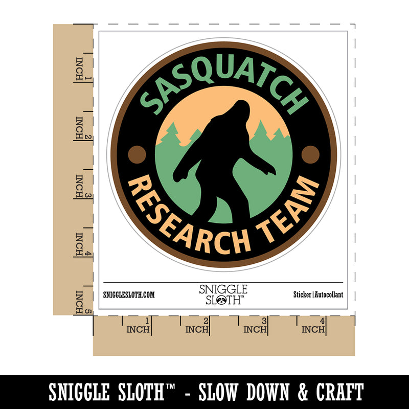 Sasquatch Research Team Bigfoot Cryptid Waterproof Vinyl Phone Tablet Laptop Water Bottle Sticker Set - 5 Pack